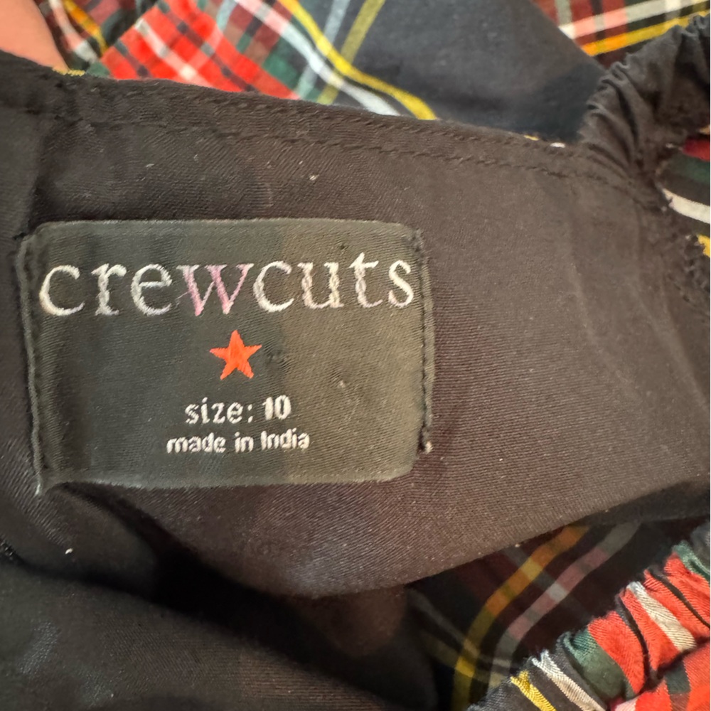 Crewcuts Girls Squareneck Tiered Stewart Tartan Plaid Dress 10 Preppy Academia - Picture 4 of 7